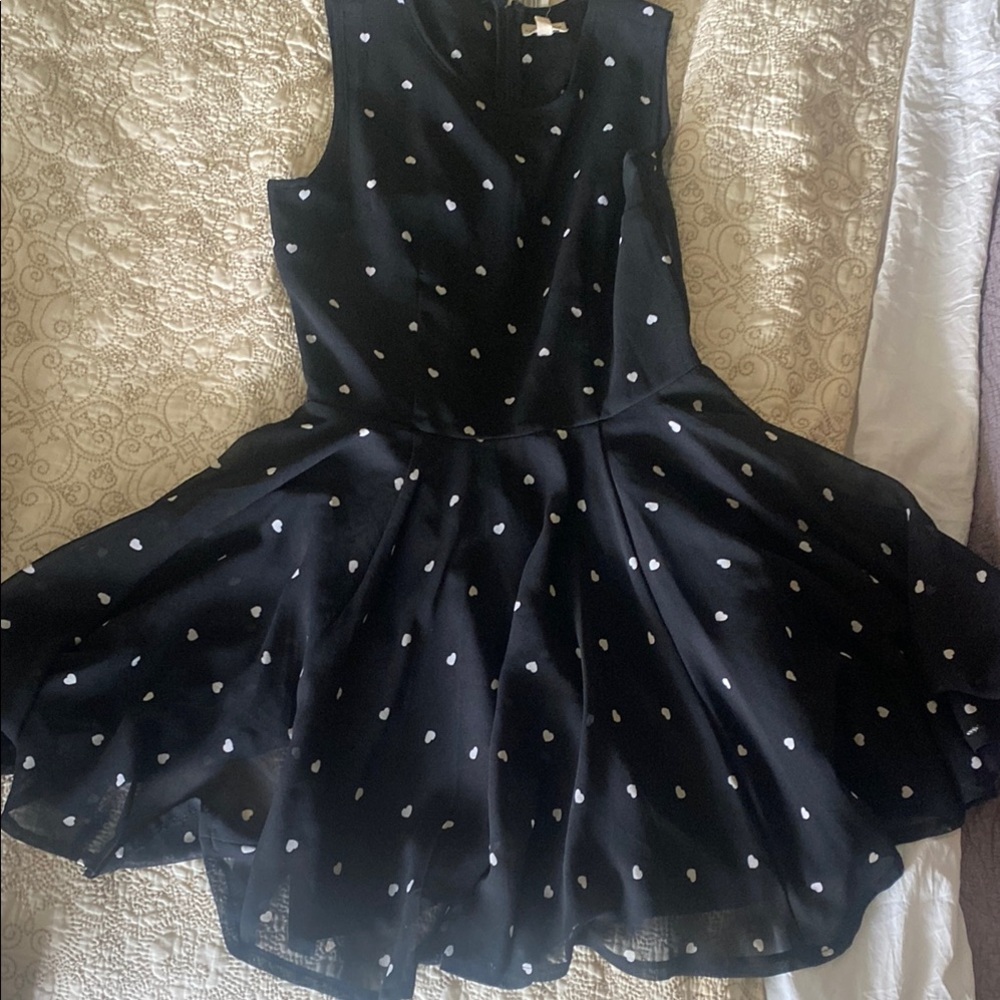 Maison Jules | Black & White Polka Heart Dress, Fit & Flare